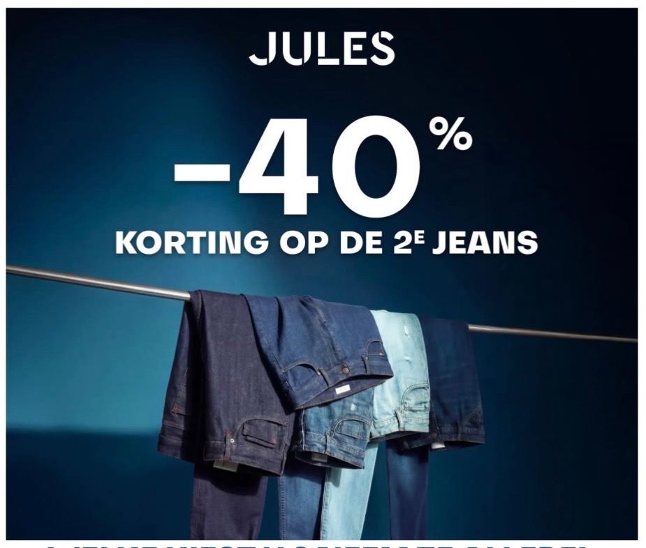 Jules -40% op 2de Jeans