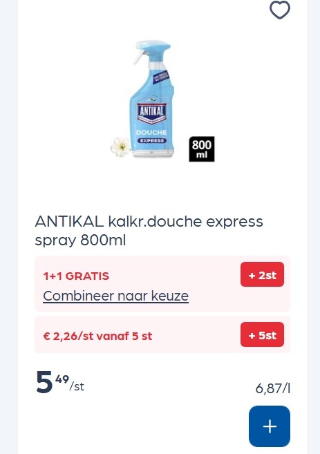 Antikal kalkreiniger spray in promo