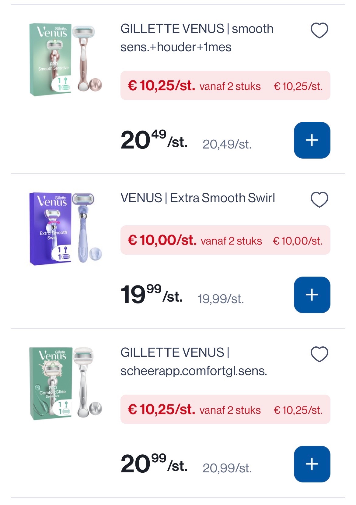 Gillette Venus scheerapparaten -50%