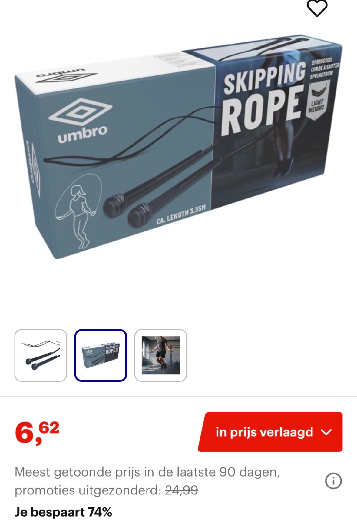Umbro Professioneel Springtouw -74%