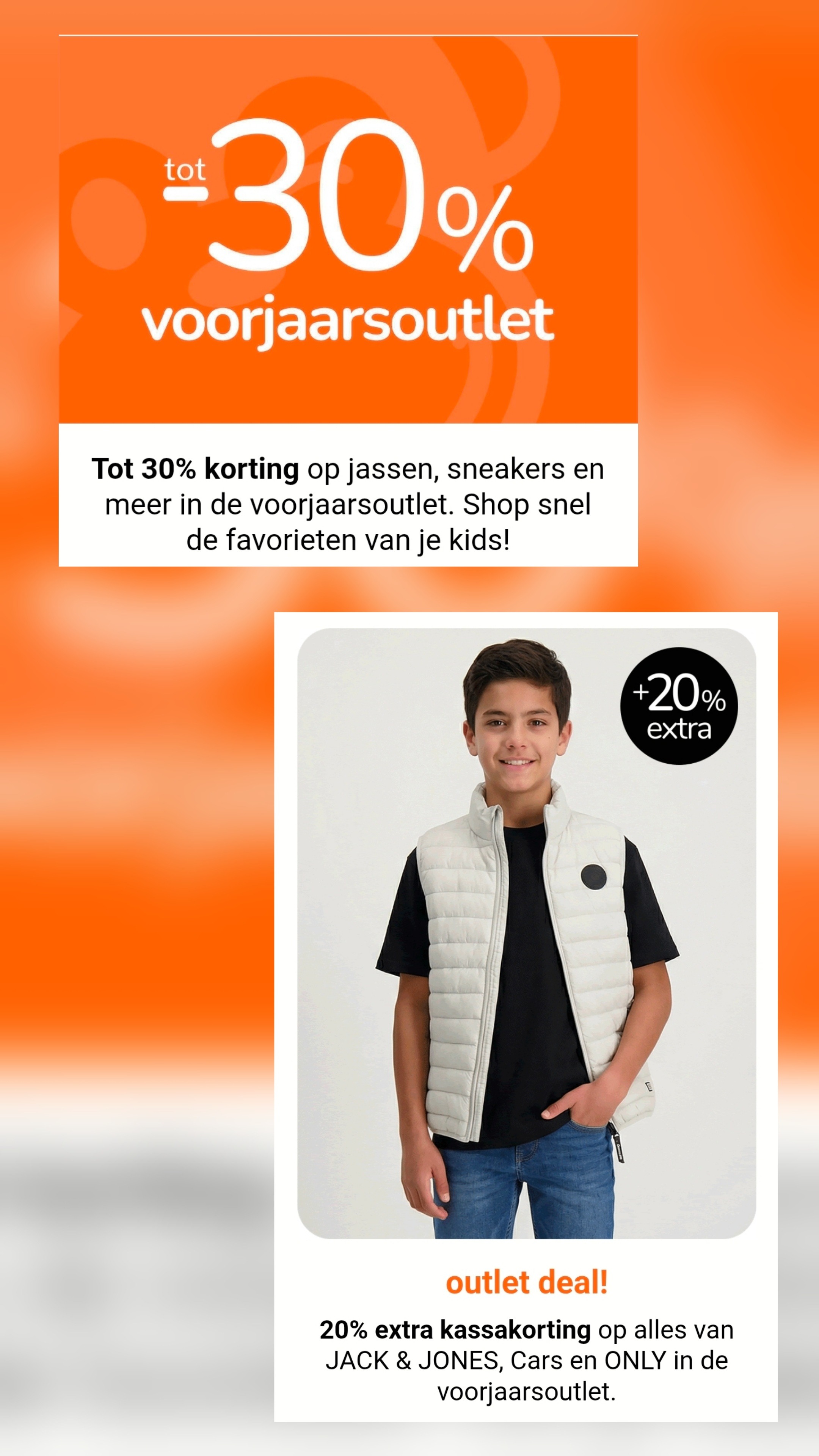 Voorjaarsoutlet JACK & JONES, Cars en ONLY tot -44%