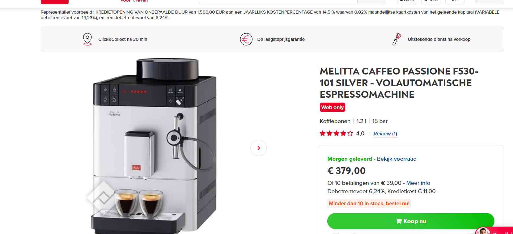 Espressomachine Melitta Caffeo Passione F53/0-101