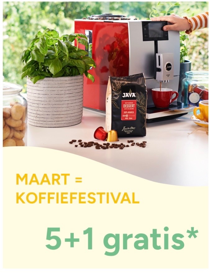 Java koffie 5+1 gratis