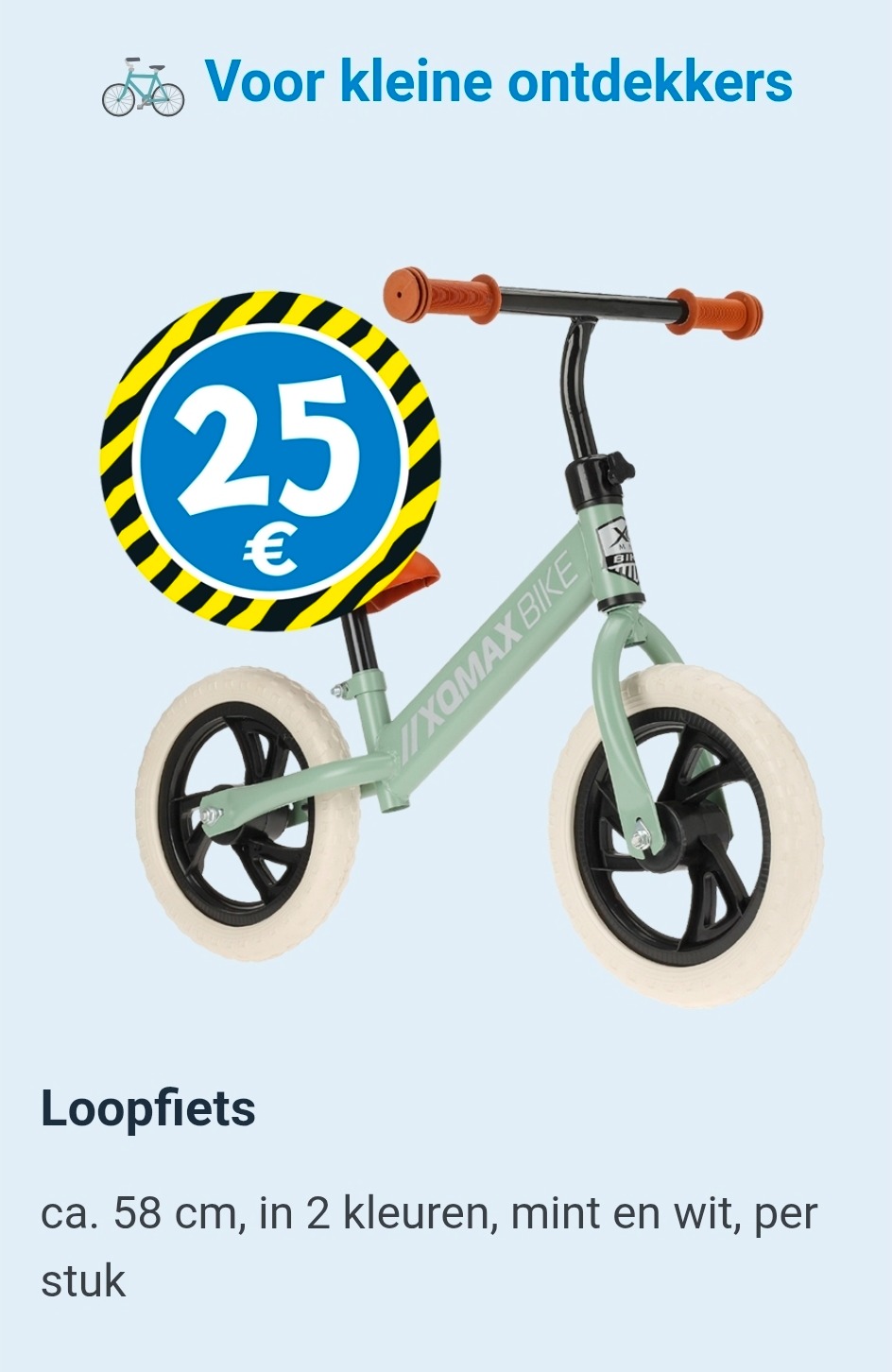 Loopfiets voor slechts €25 bij TEDi