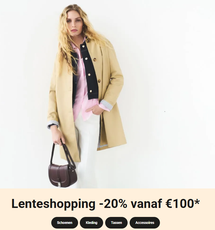 20% korting vanaf €100 bij Sarenza