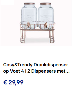 Cosy&Trendy drankdispenser 🍋‍🟩 Laagst geprijsd bij Supra Bazar