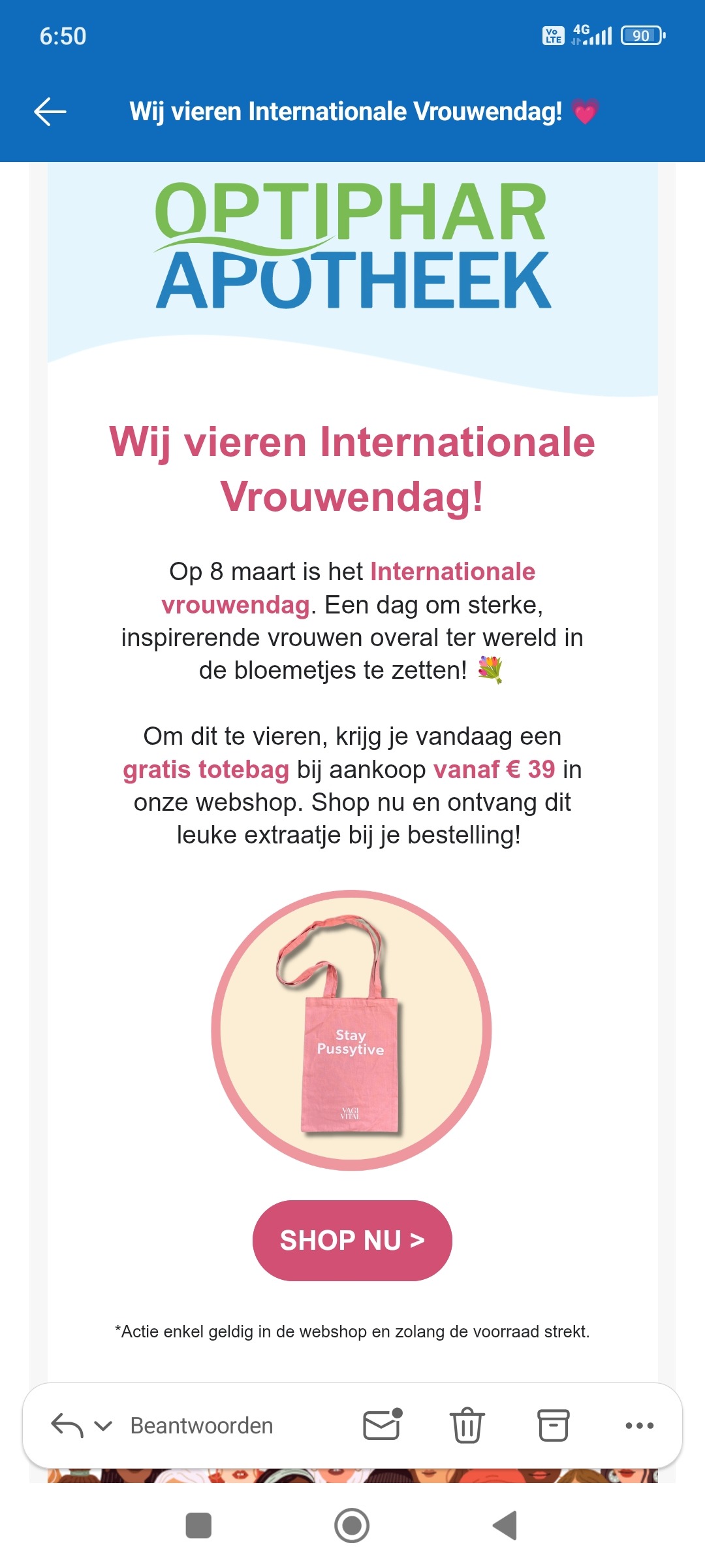Optiphar: gratis totebag
