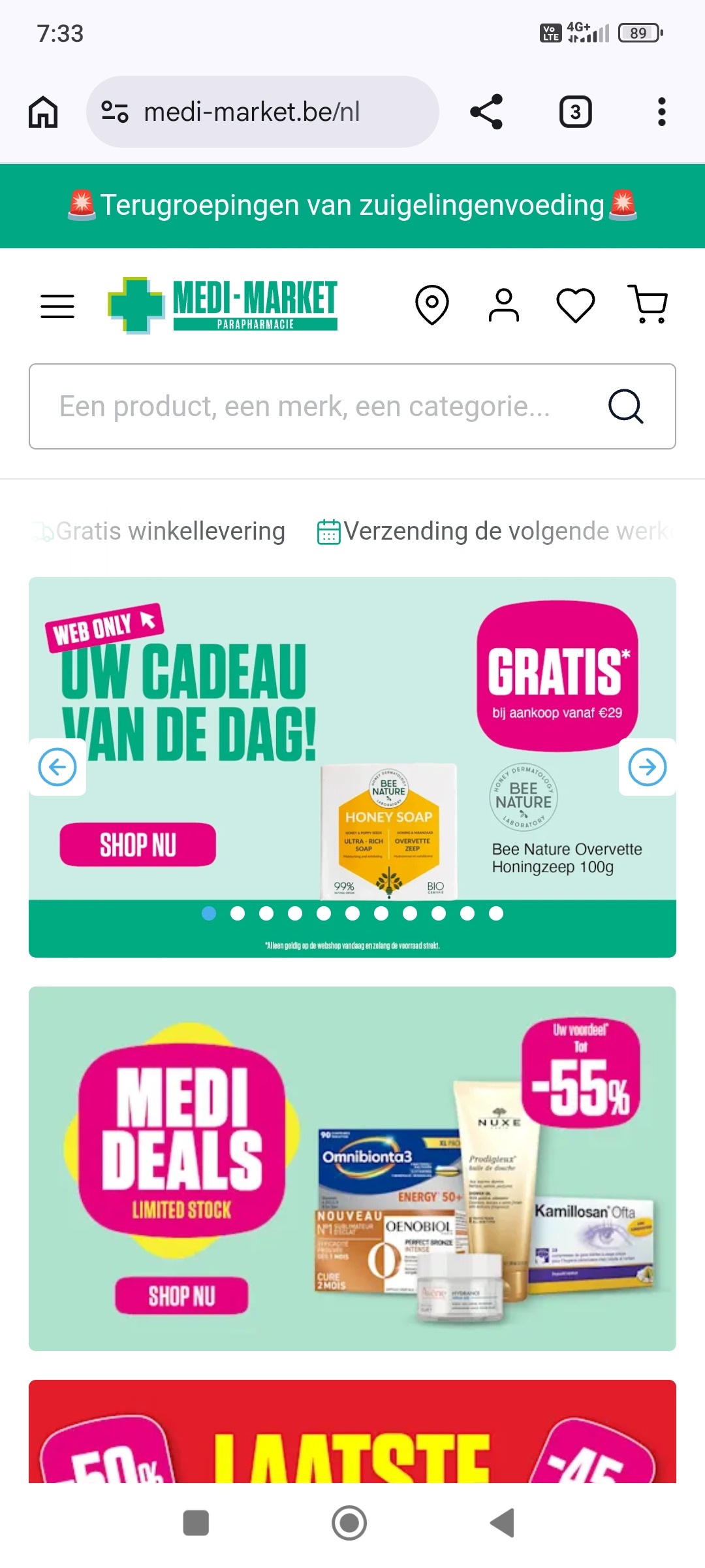 Medi-Market: gratis zeep