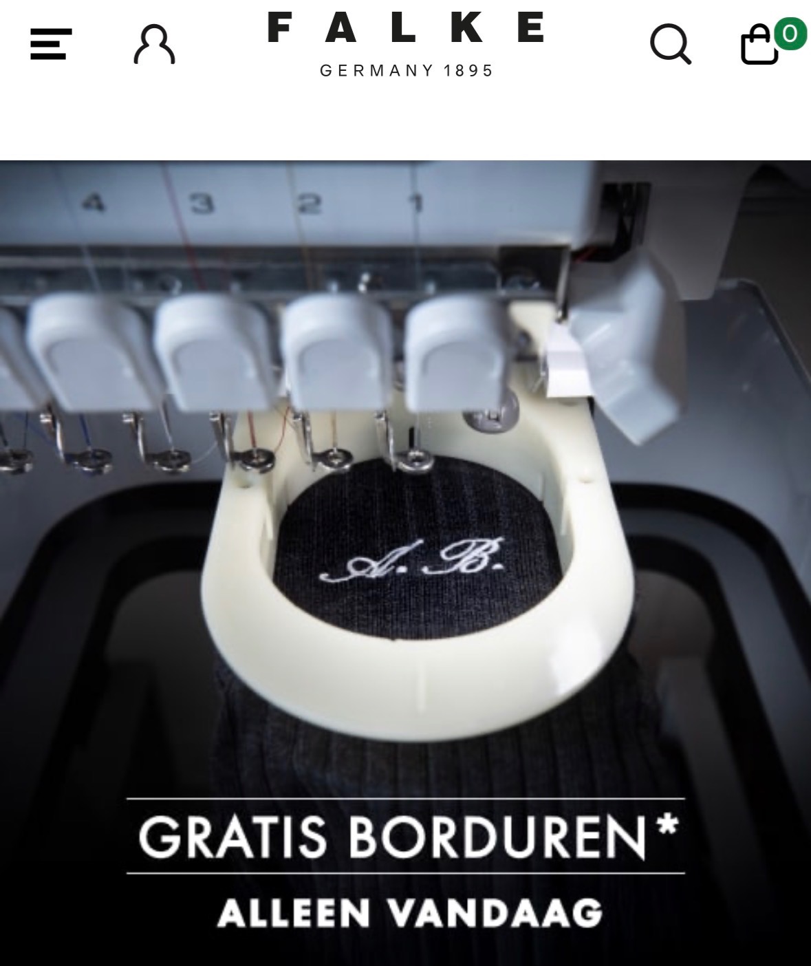 Gratis borduurservice bij Falke