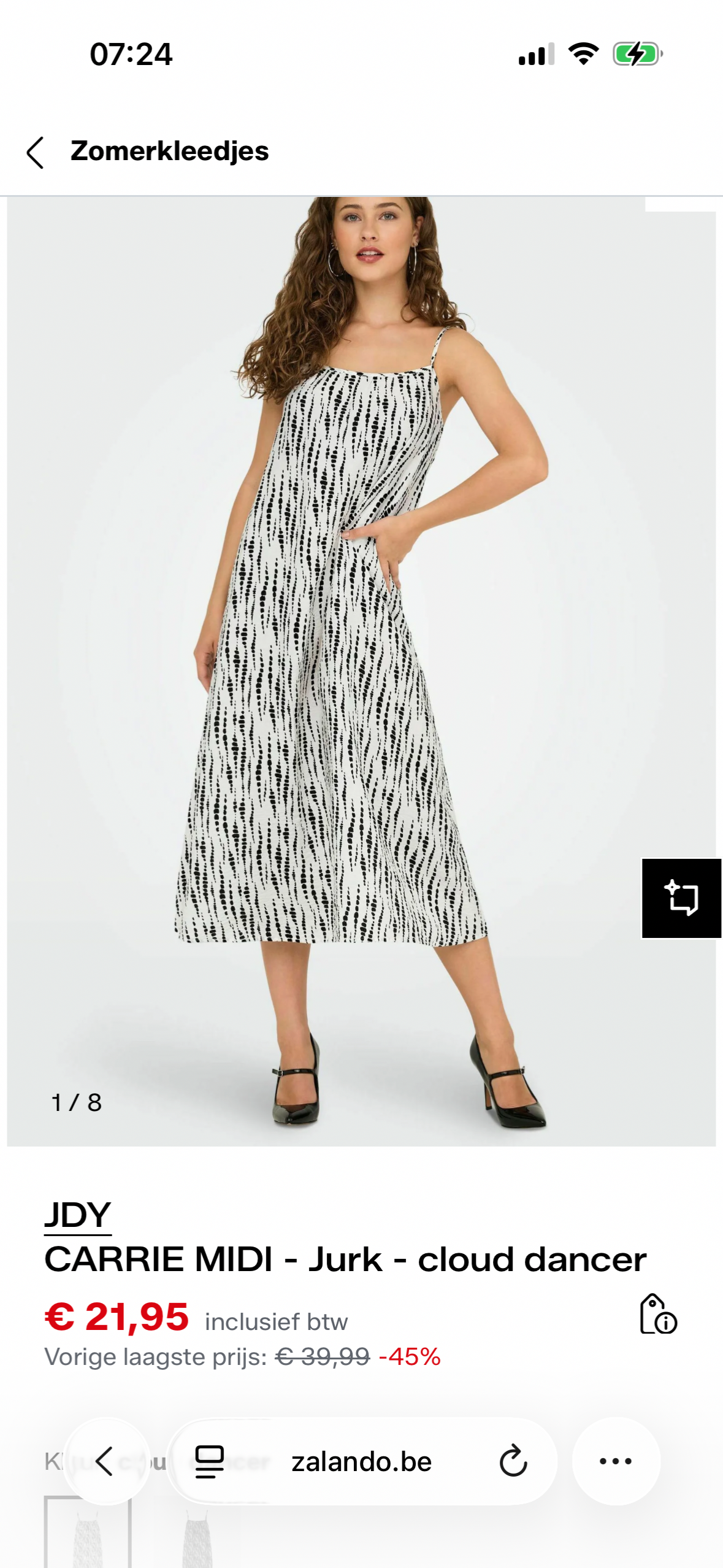 CARRIE MIDI - Jurk - cloud dancer -45%