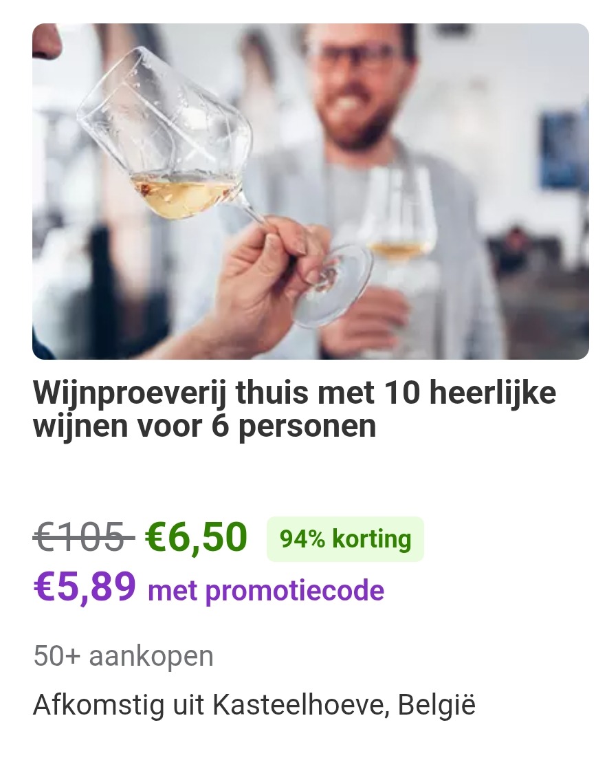 Tot 94% + 20% extra korting bij Groupon