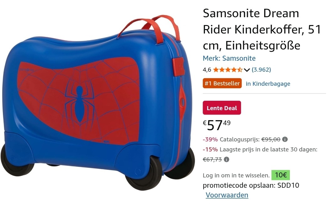 Samsonite Dream Rider Kinderkoffer vanaf €47,49