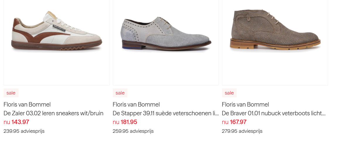 Floris van bommel heren sneakers en schoenen koopjes!