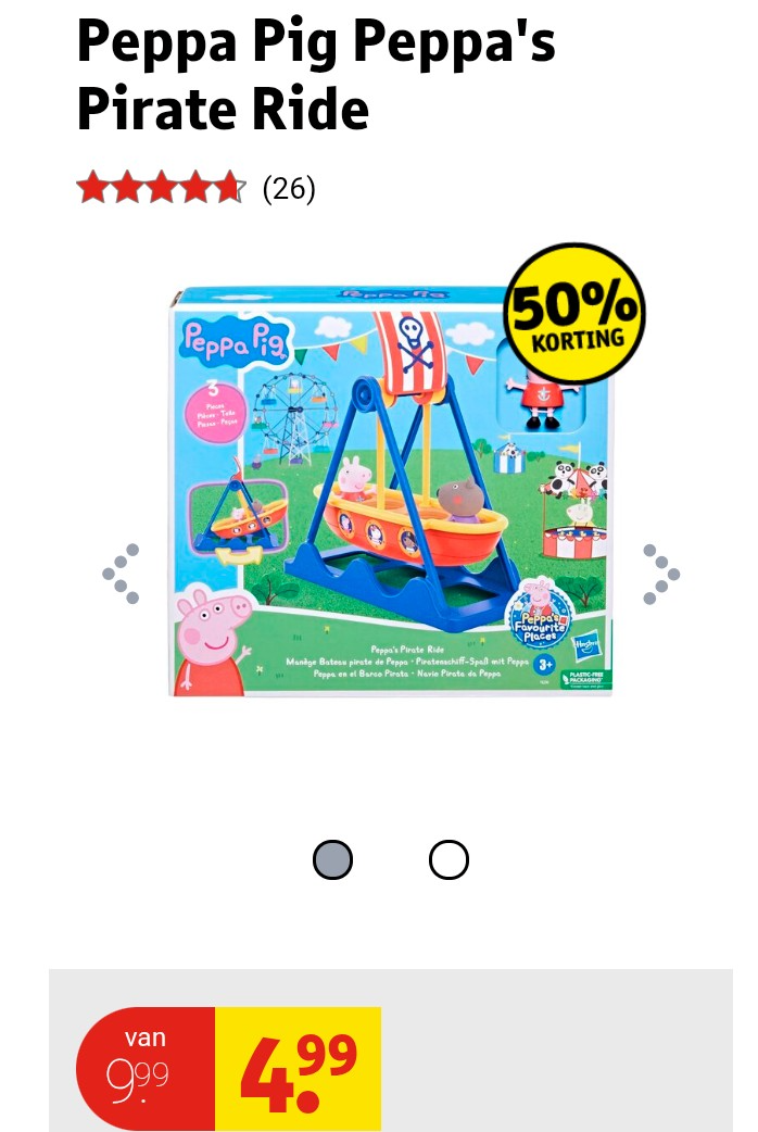 -50% Peppa Pig speelset Peppa's Pirate Ride