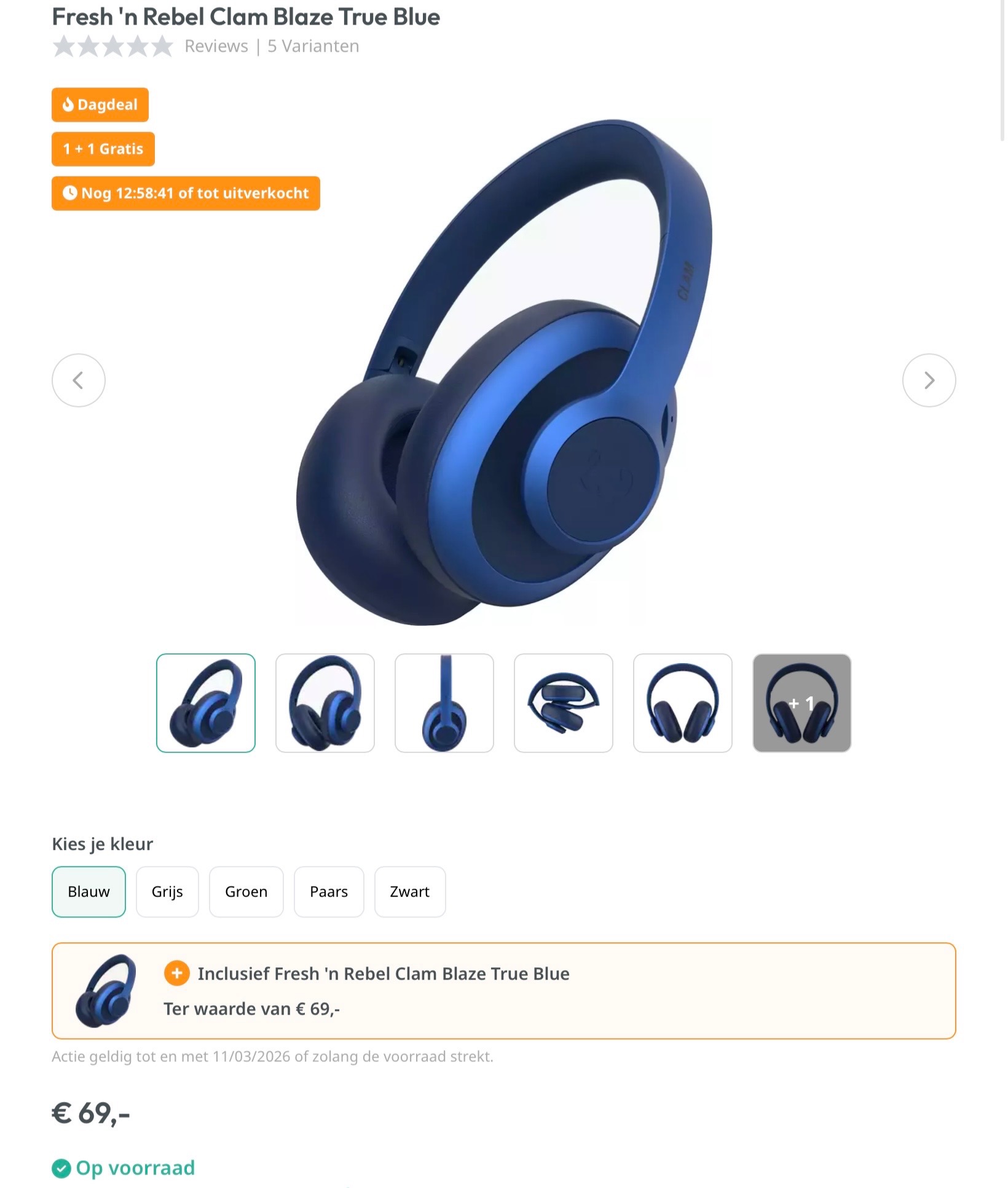 Fresh 'n Rebel Clam Blaze 1+1 gratis