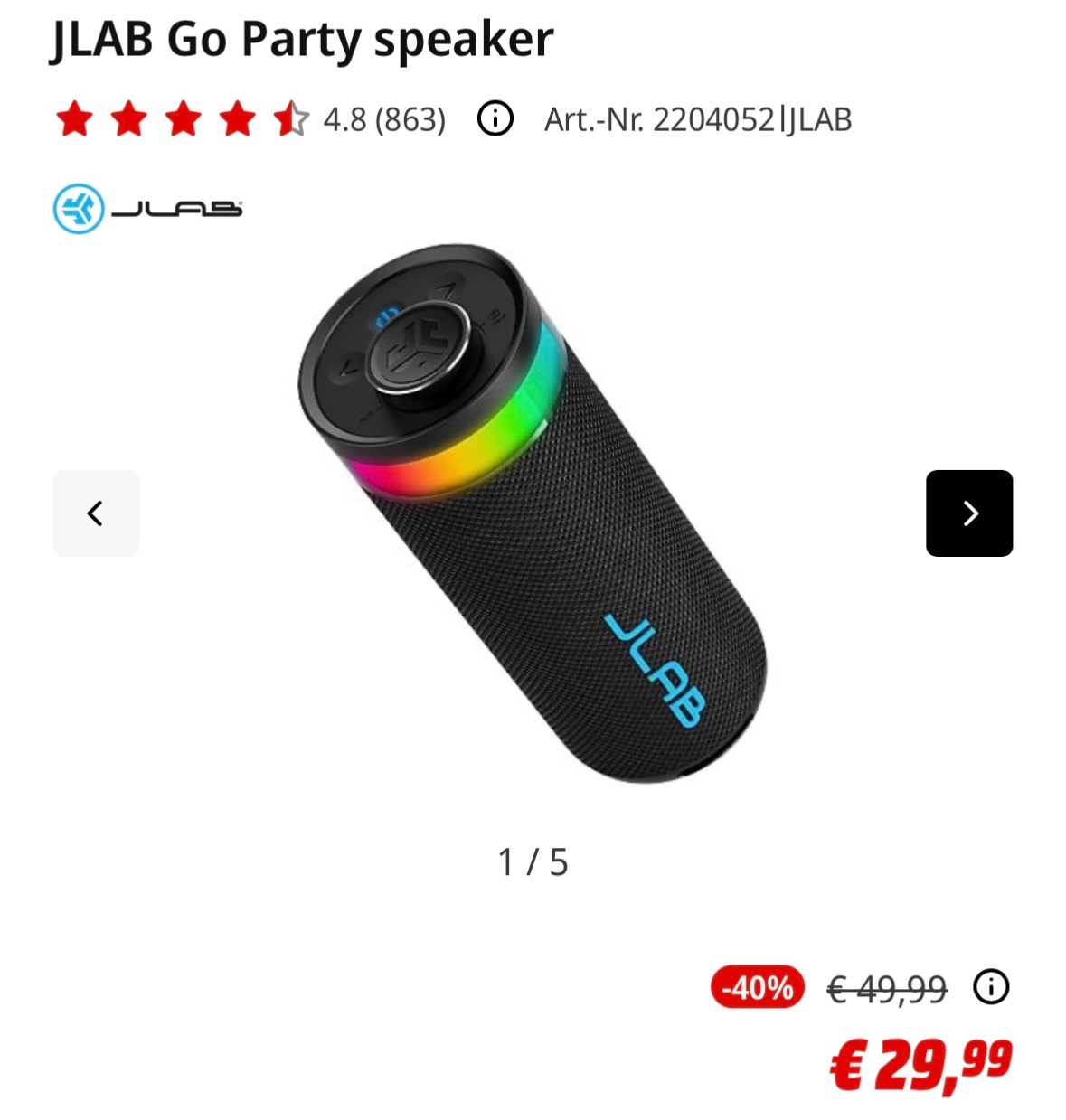 JLAB Go Party speaker