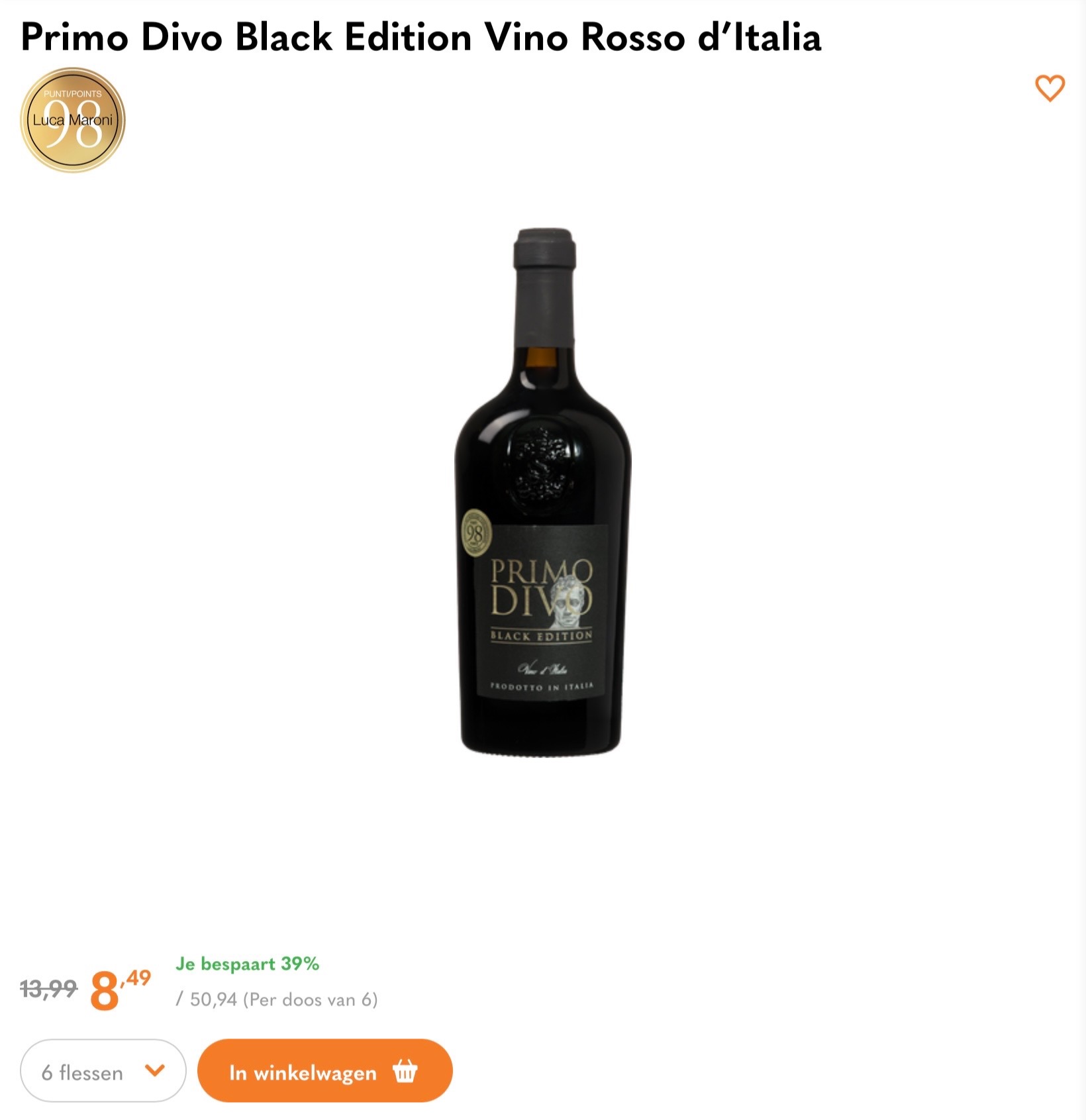 Primo Divo Black Edition Vino Rosso d’Italia
