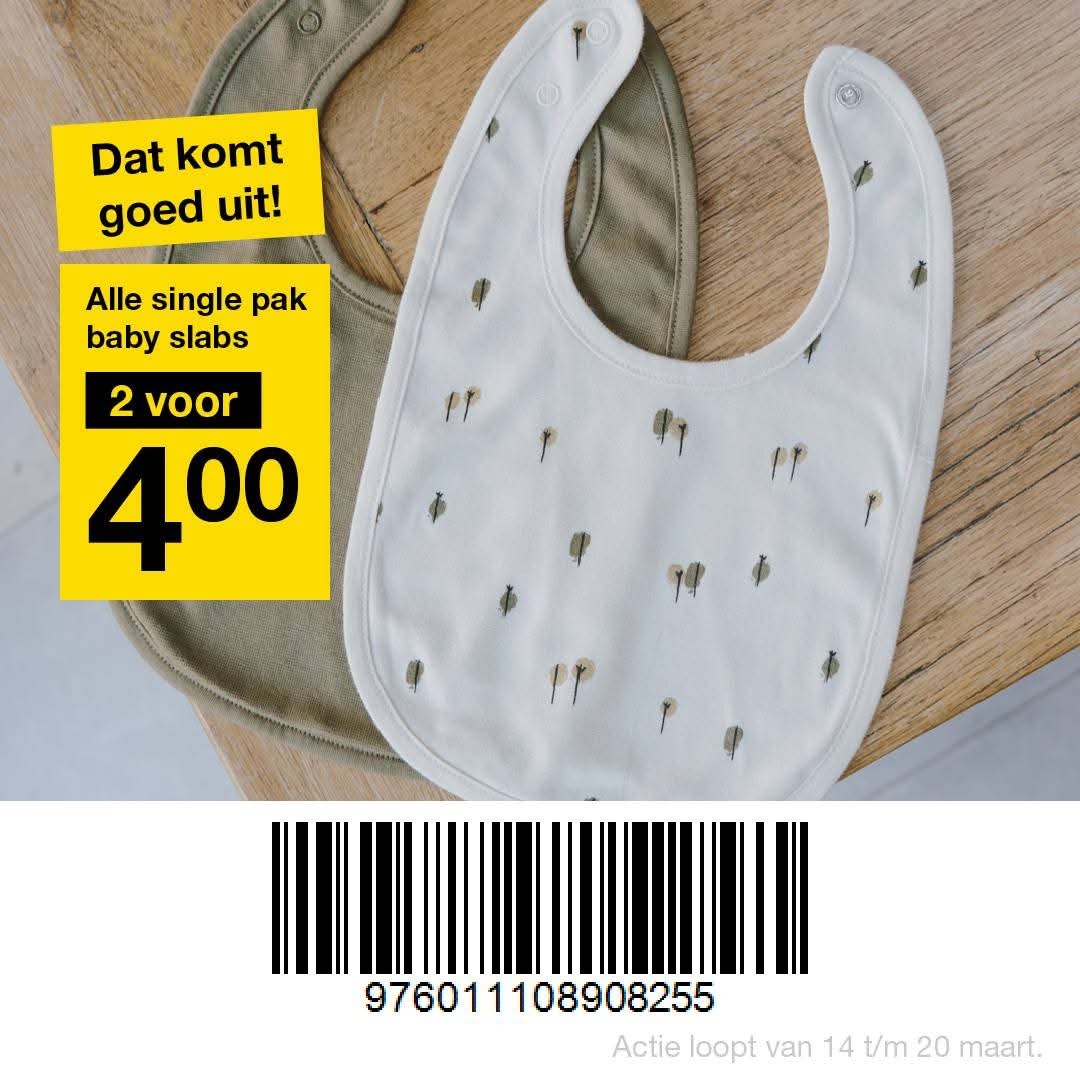 Baby slabbetjes 2 voor €4