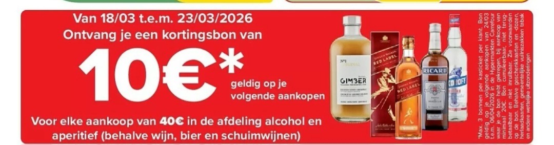 Kortingsbon €10 bij aankopen van €40