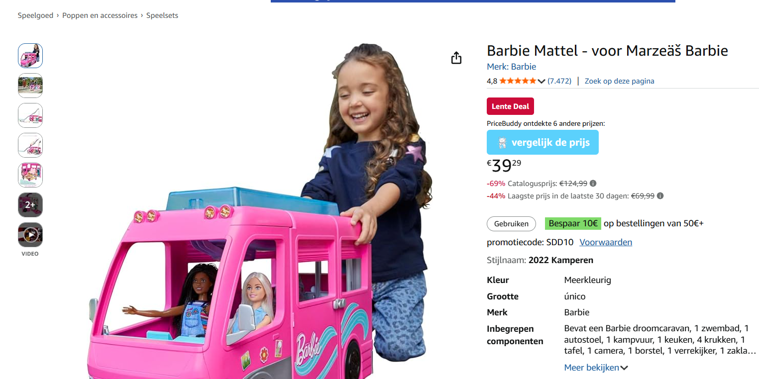 Barbie - Droomcamper Barbie auto