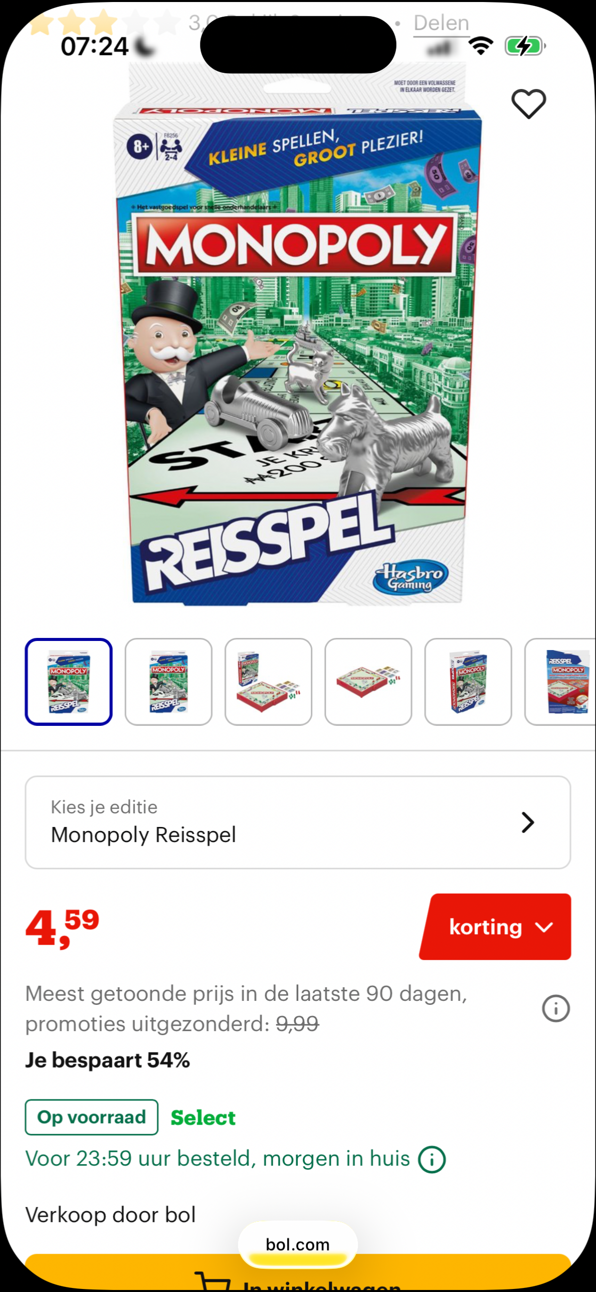 Monopoly Reisspel - Gezelschapsspel -54%