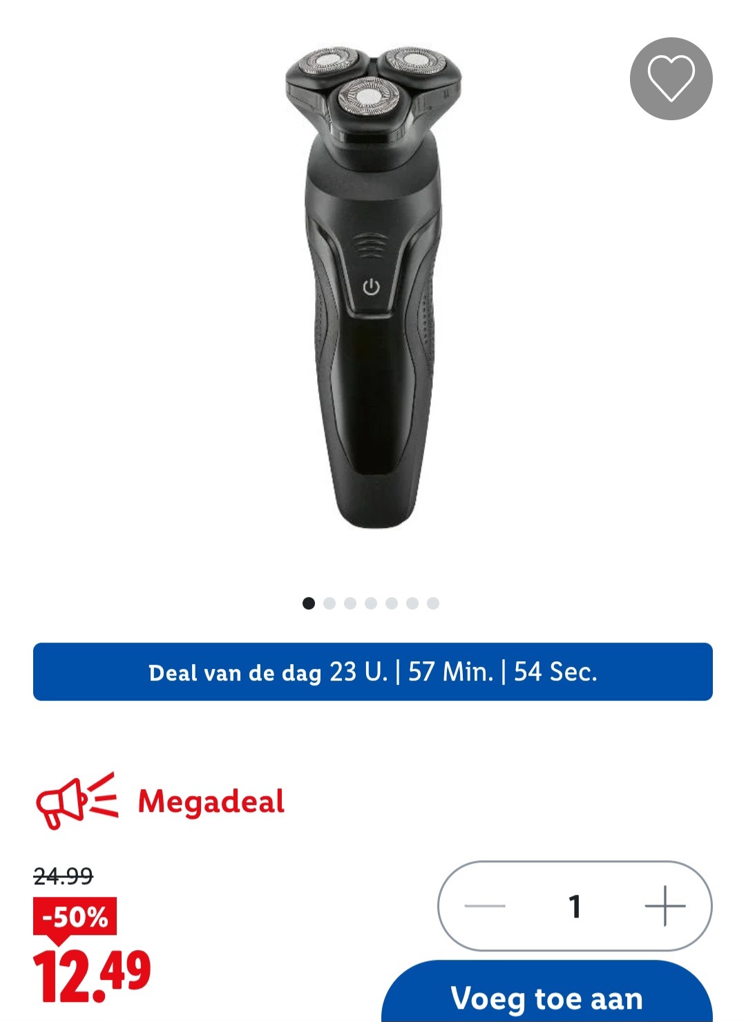 Roterend scheerapparaat -50%