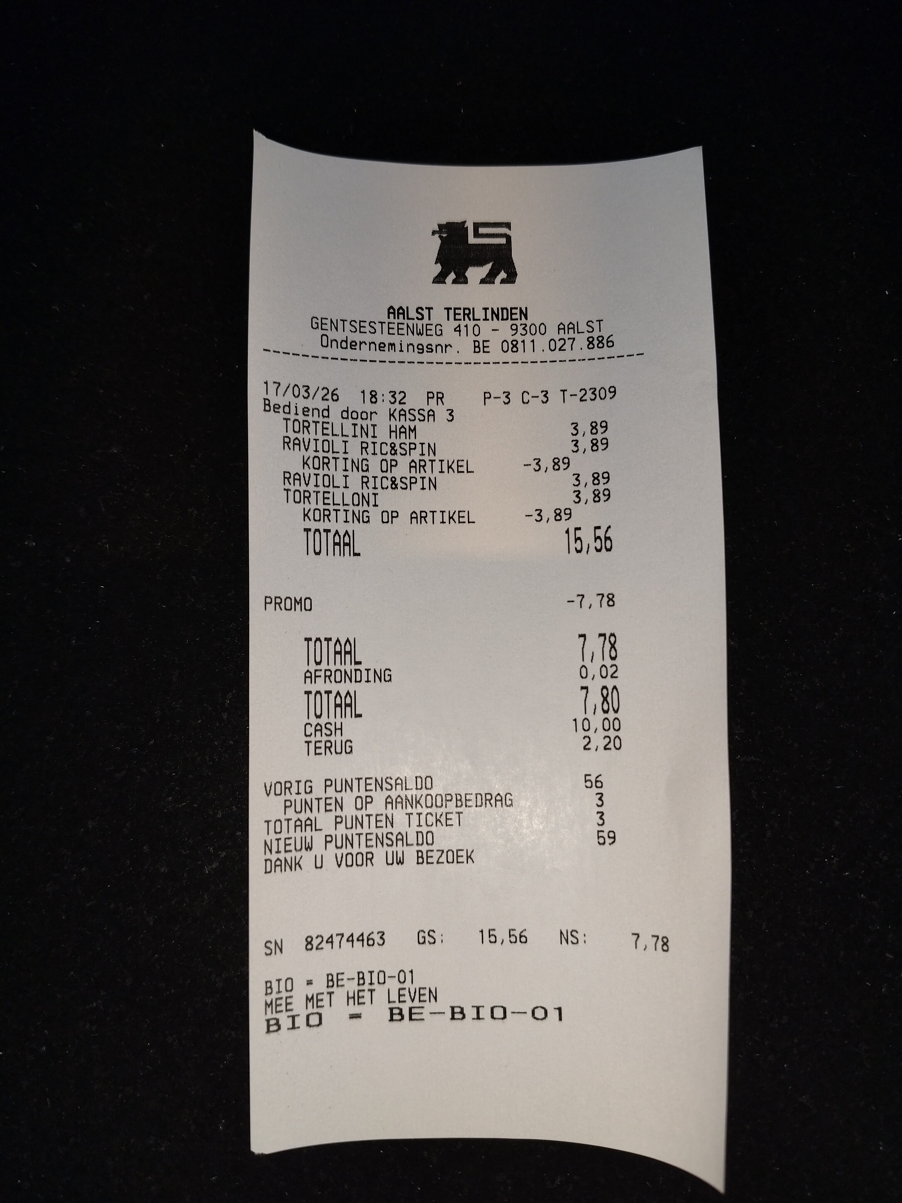 Delhaize 1 + 1 gratis opgevulde pasta