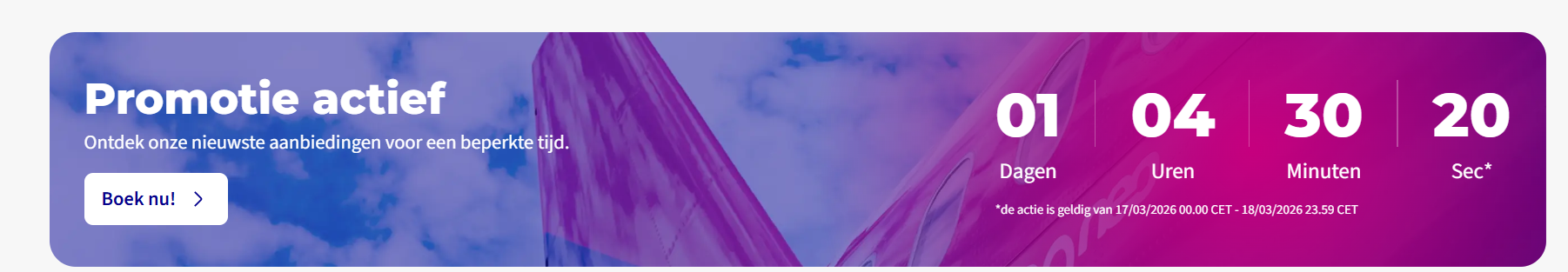 1000000 vliegtickets in de aanbieding bij Wizz Air ! Keuze uit alle mogelijke vliegvelden in de buurt!
