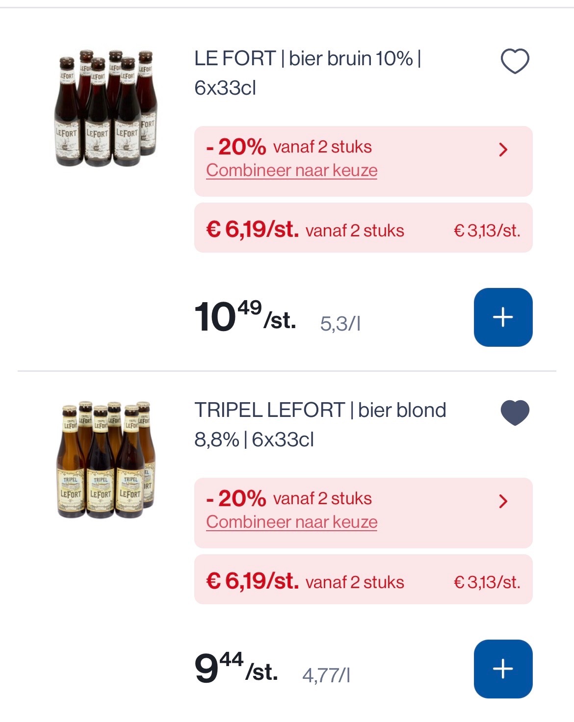 Tripel le fort in mooie korting bij Collect en go