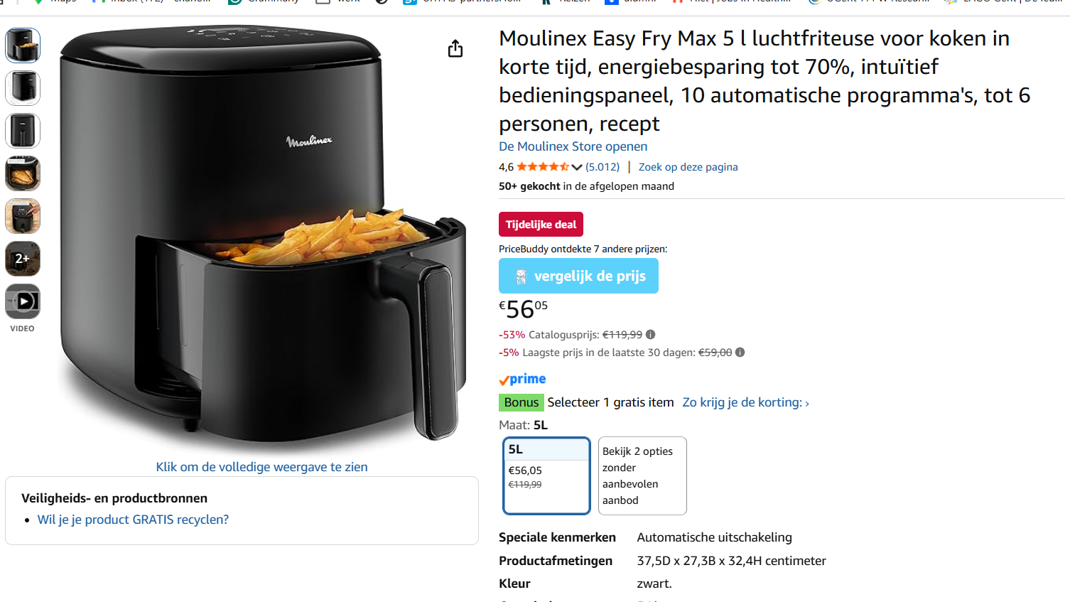 Moulinex Easy Fry Max 5 l