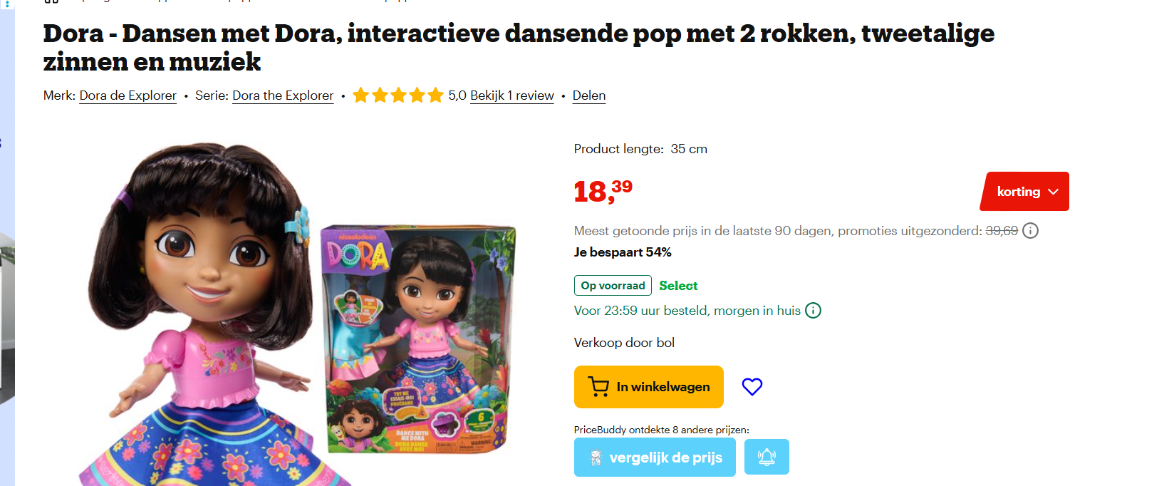 Dora - Dansen met Dora, interactieve dansende pop