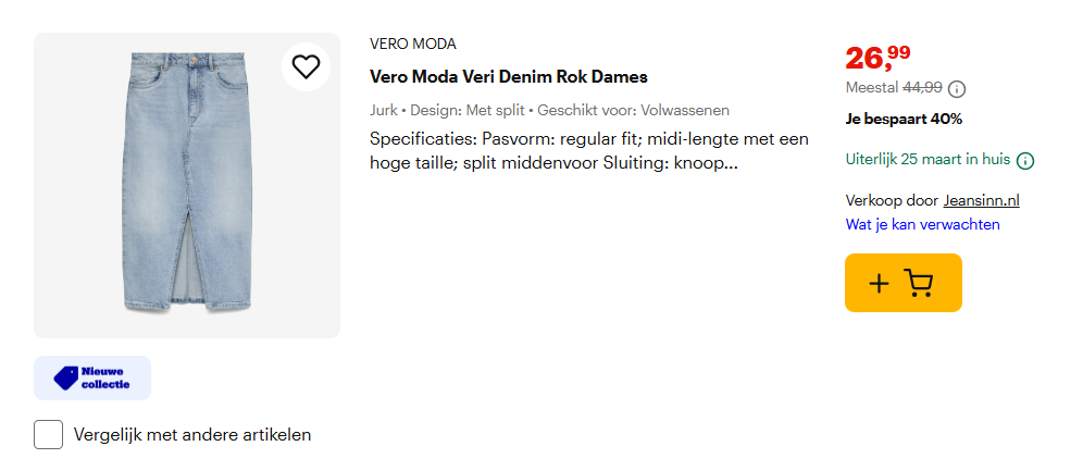 -40% Vero Moda denim rok