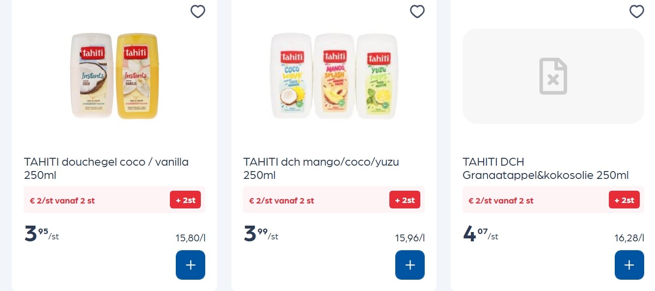 Tahiti douchegel -50%