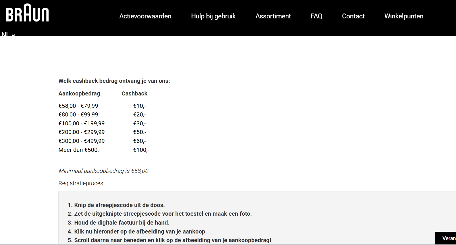 Cashback Braun stoomstrijkijzer, stoomgenerator of kledingstomer