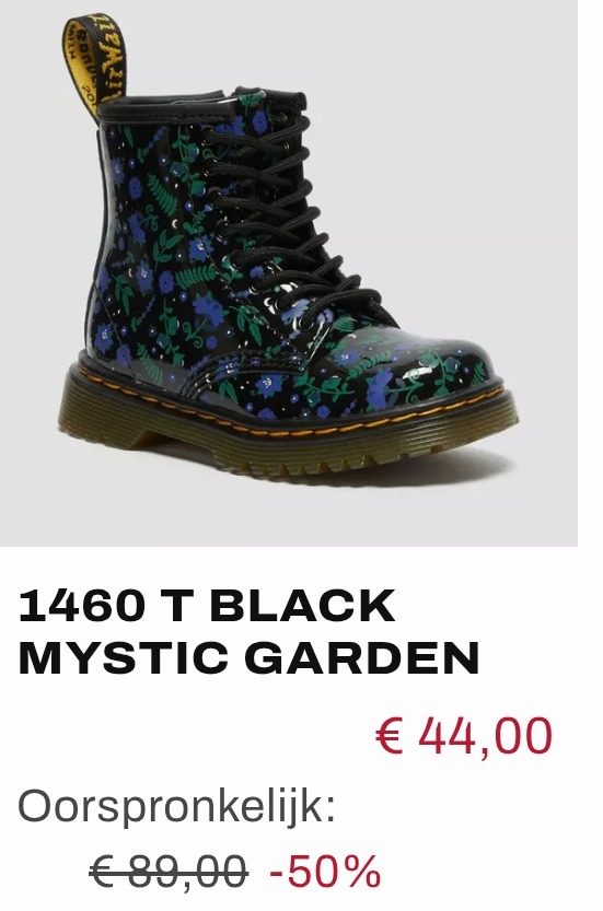 Tot 50% + 10% extra korting bij Dr Martens