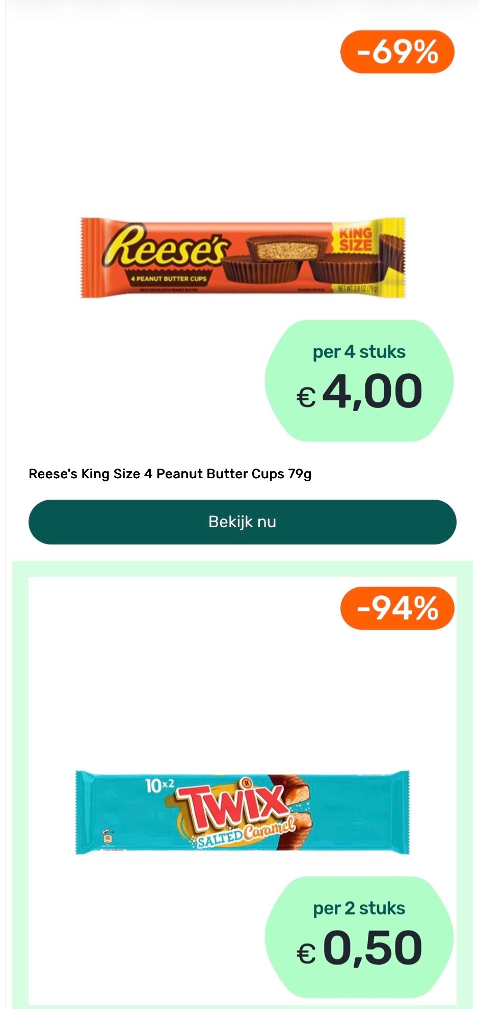 Twix -94% Koikeya Wasabi Nori Chips -93%