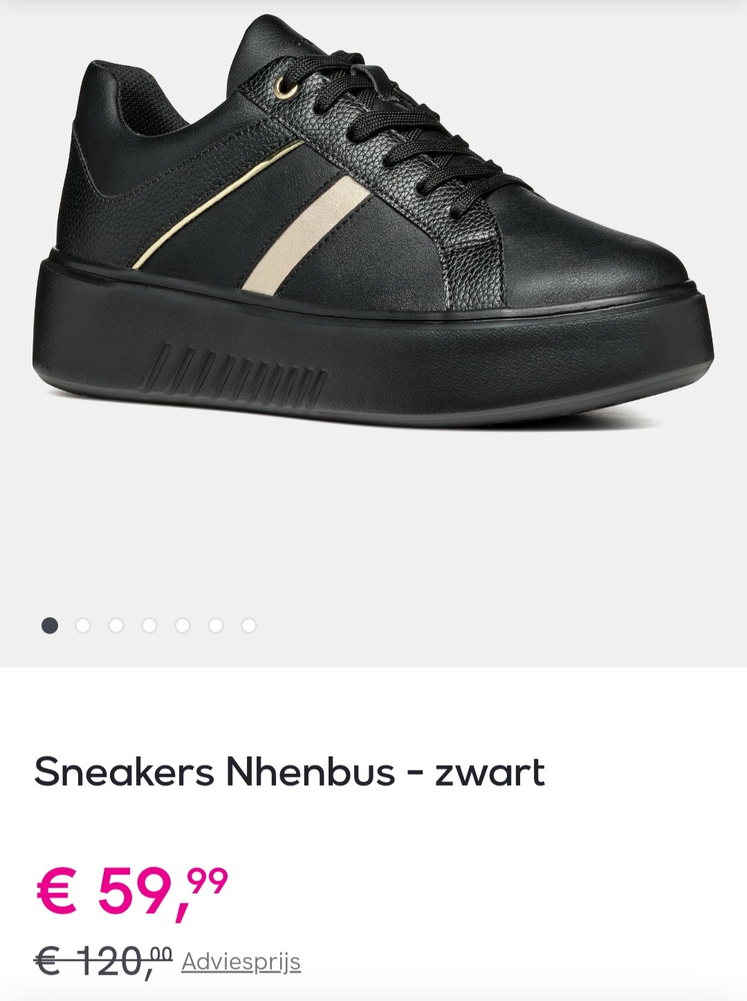 Geox sneakers Nhenbus zwart -50%