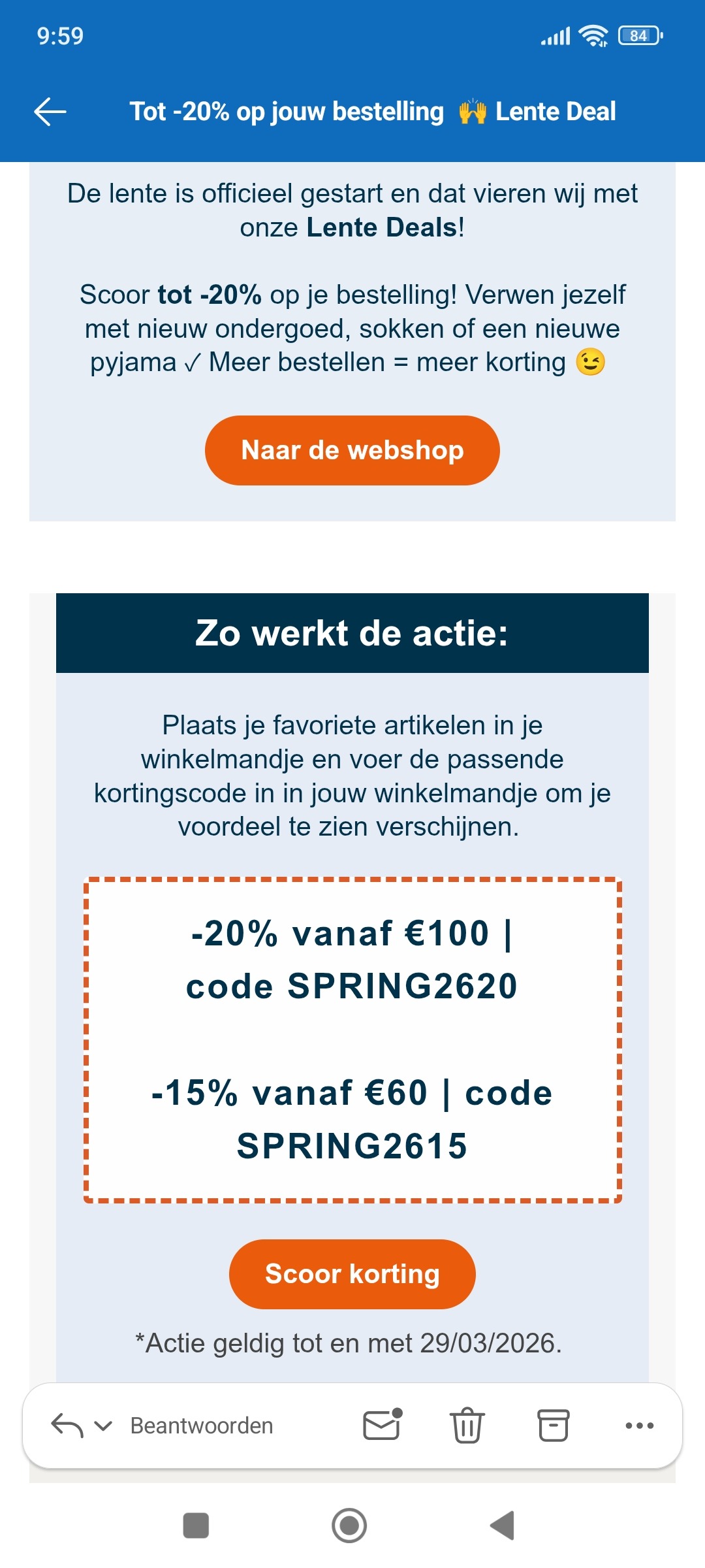 Mycomfort24: 20% korting