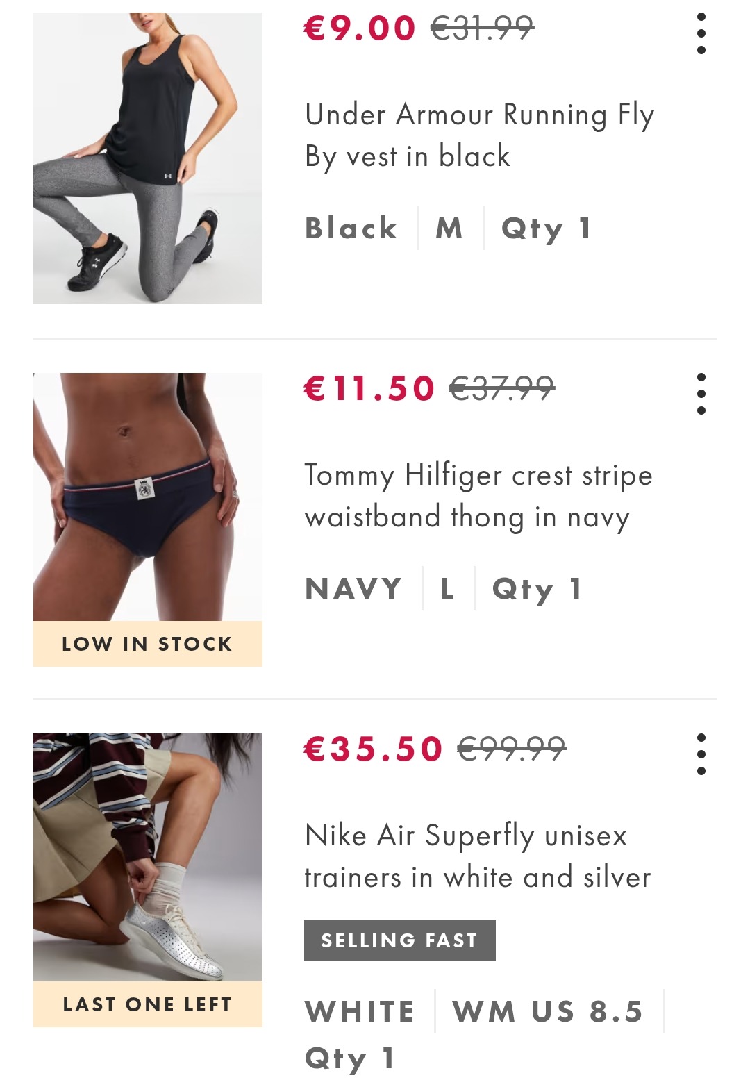 51€ ipv 169€ betaald bij Asos