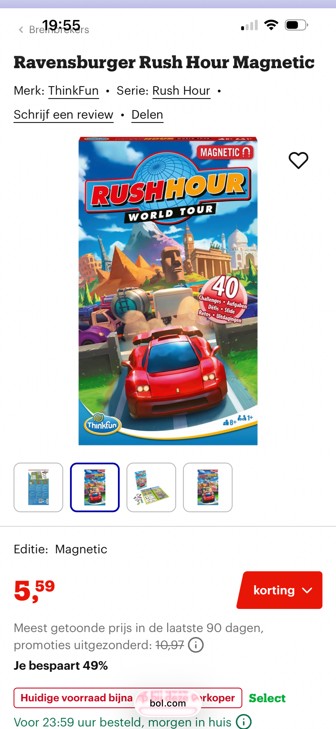 Ravensburger Rush Hour Magnetic -49%