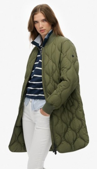 Lange Superdry tussenseizoen jas