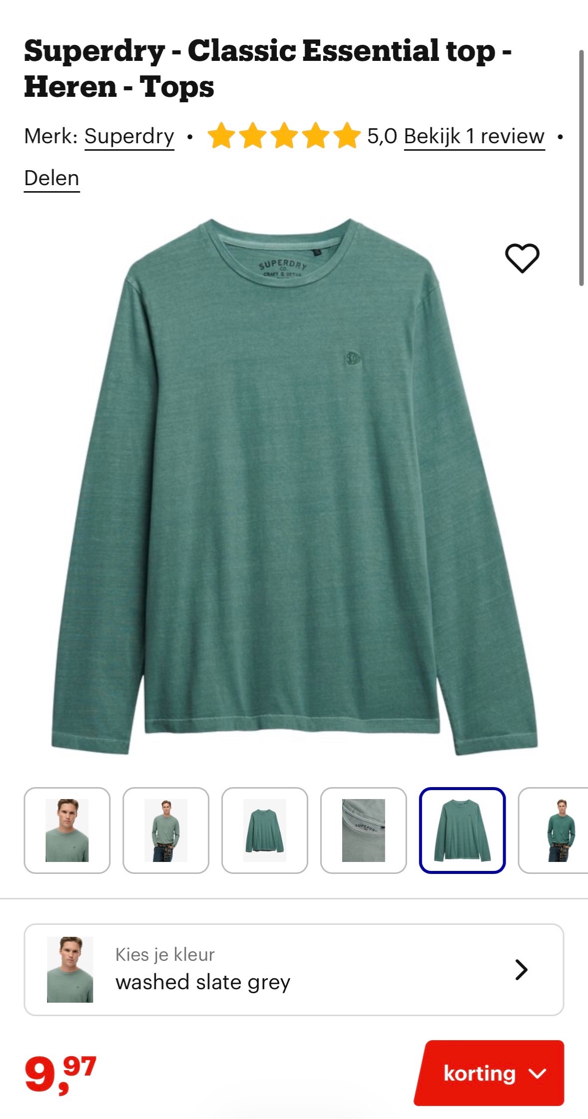 Superdry heren longsleeve