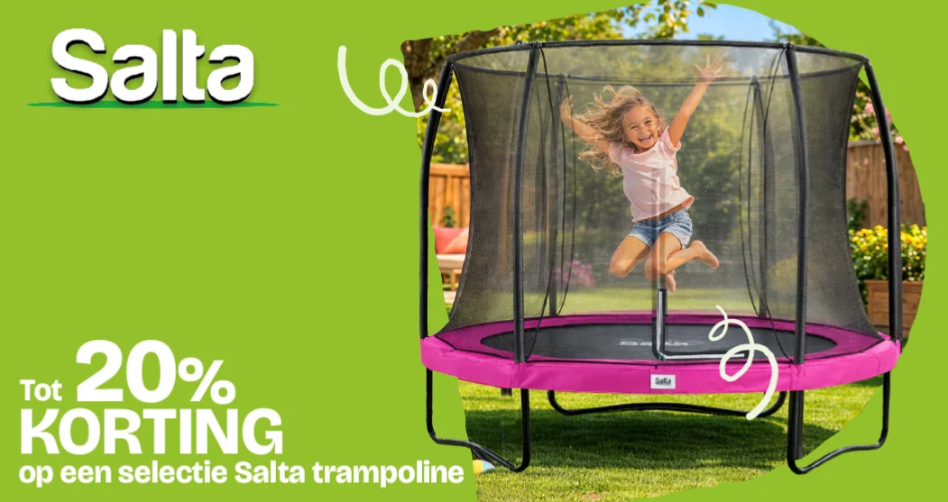 -20% op een selectie trampolines Salta Comfort