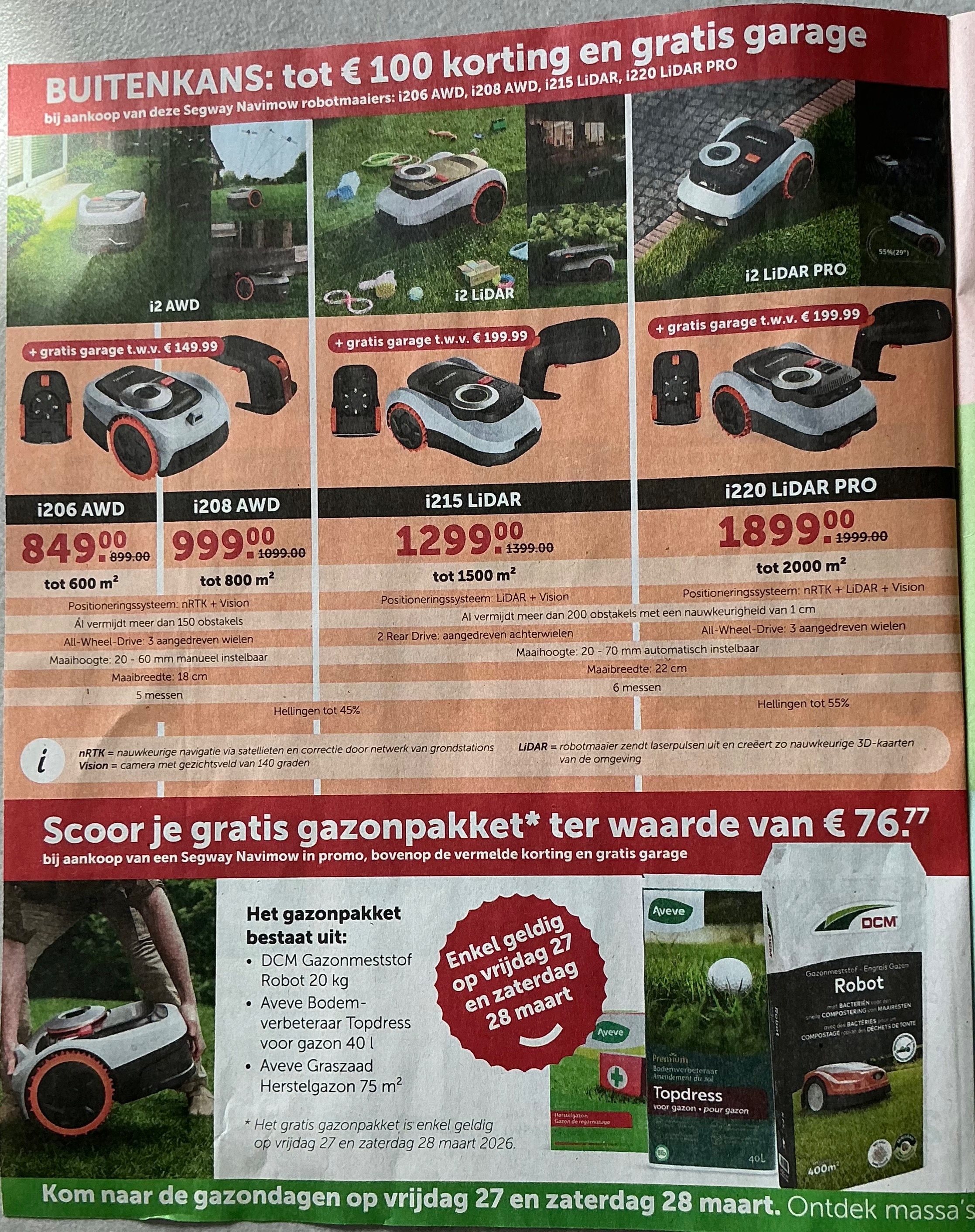 Gratis Gazonpakketbij ankoop van Segway