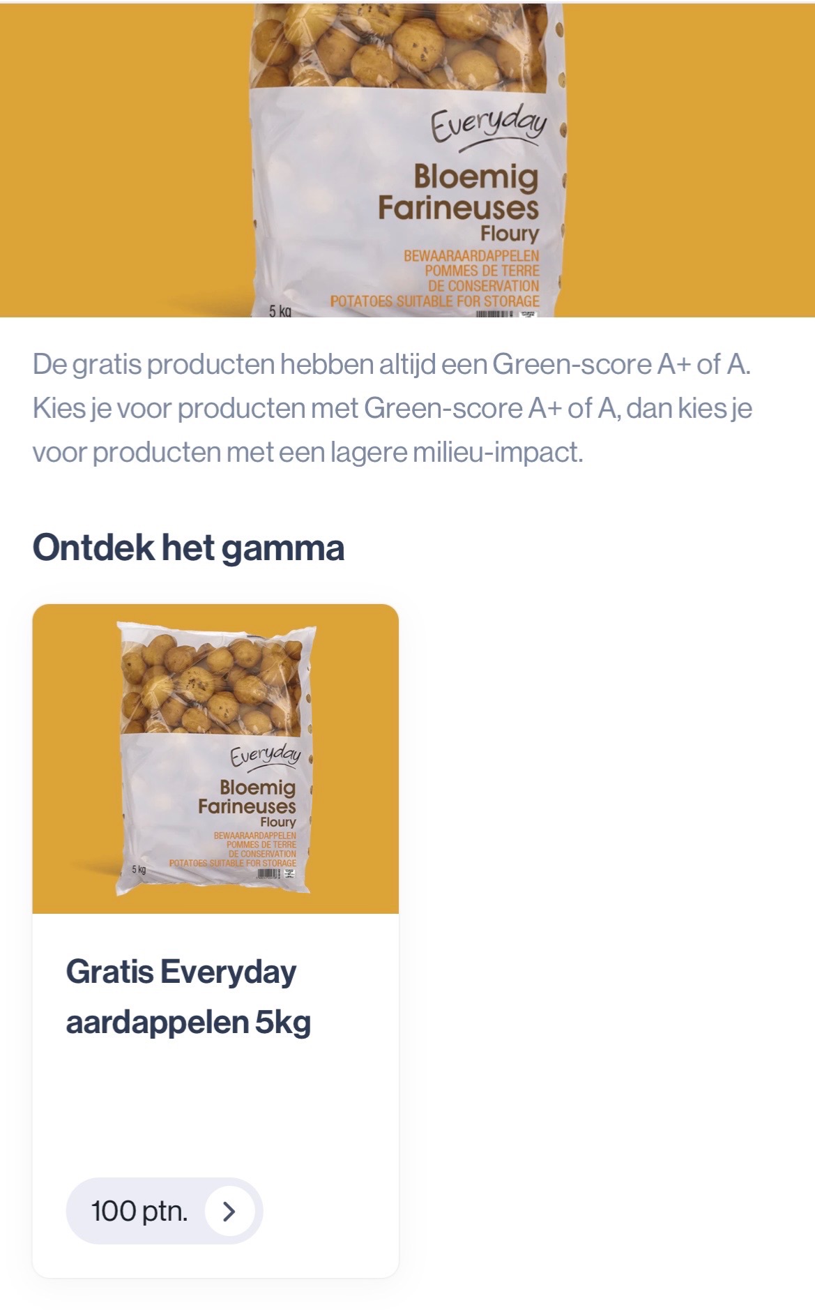 Gratis Everyday aardappelen met extra app