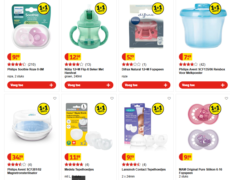 1+1 gratis op baby en mama care bij Kruidvat 🕛 Weekenddeal