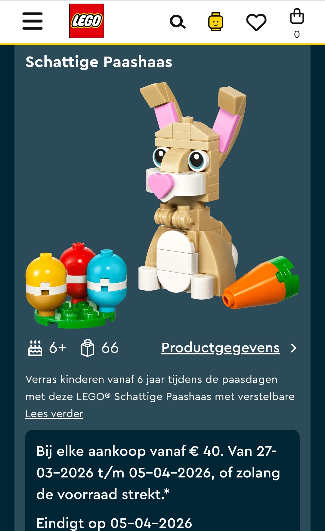 Gratis cadeaus bij Lego vanaf €40