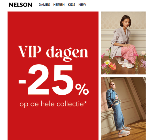 Nelson: 25% korting