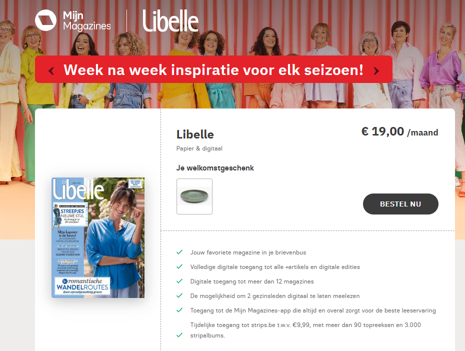 Libelle: gratis kookboek, pan en schaal