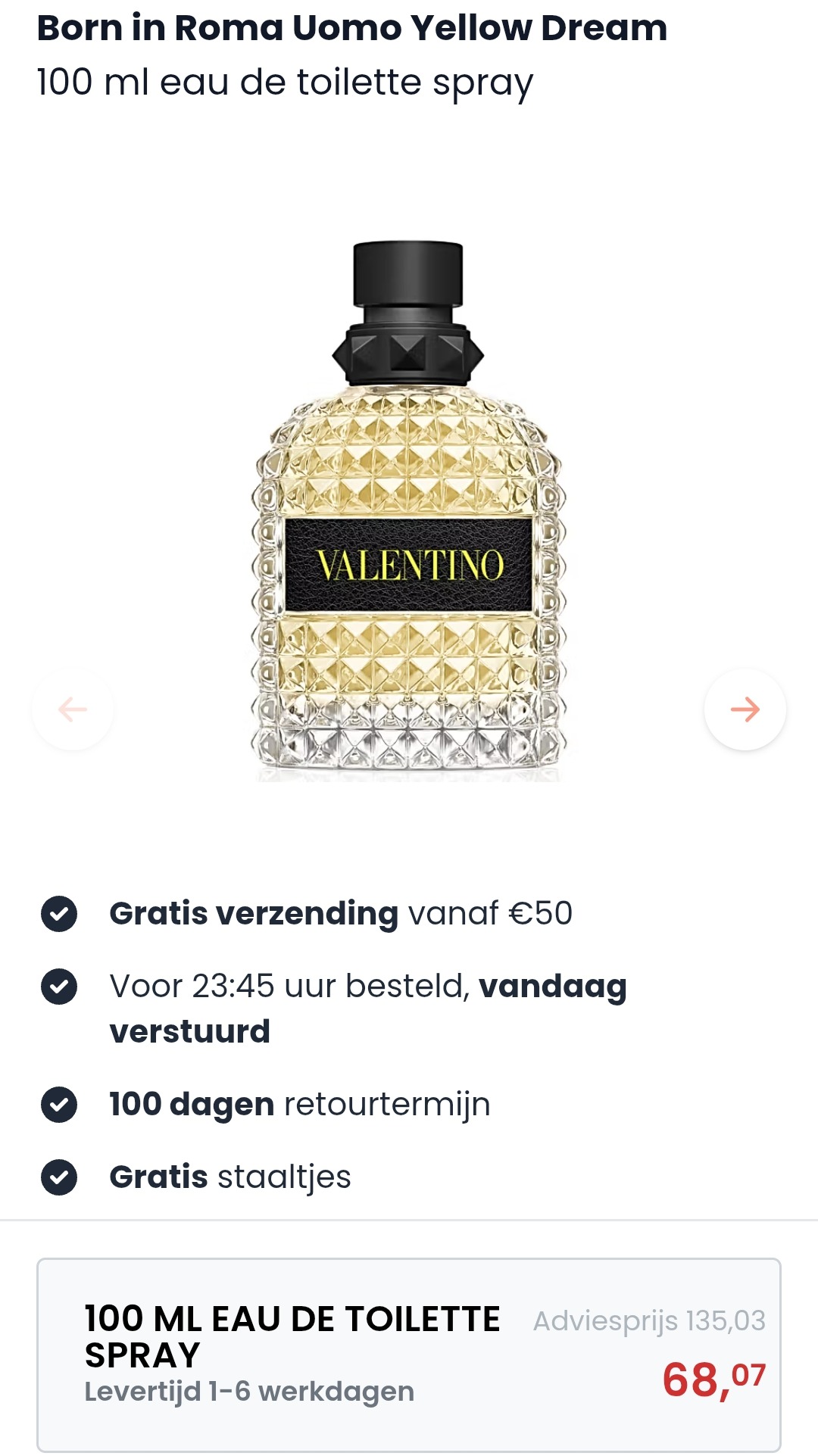 Valentino parfum born in Roma